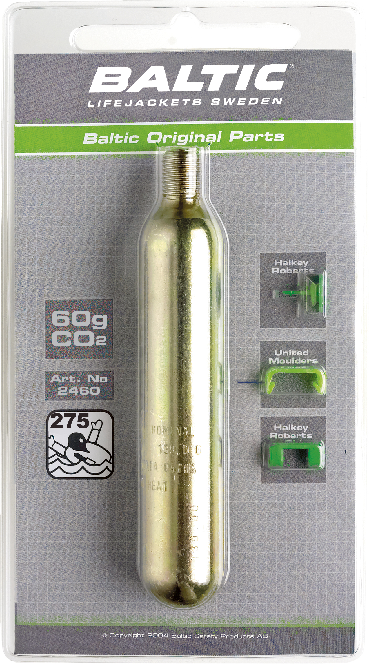 CO2-patron 60g m. säkerhetsstift