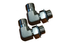 Nippelsats för styrpump hydraul,  90 grader (2 Pack)