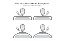 Raptor 2x Sandwich fäste Svart