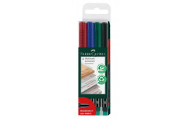 FABER CASTELL KIT4ST (röd, blå, grön, svart)