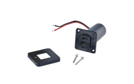 Scanstrut TILE USB-A /C interiör montering. Svart ram 12-24 volt