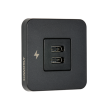 Scanstrut TILE USB-C interiör montering. Svart ram 12-24 volt