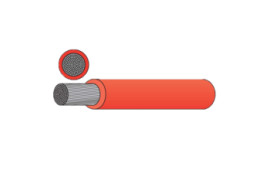 Kabel förtent Flexibel  10mm² - röd - 100m