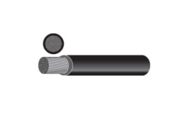 Kabel förtent Flexibel  2.5mm² - svart - 50m