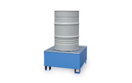 Miljöpall CW 1-fats, inkl. galvat galler, Blå