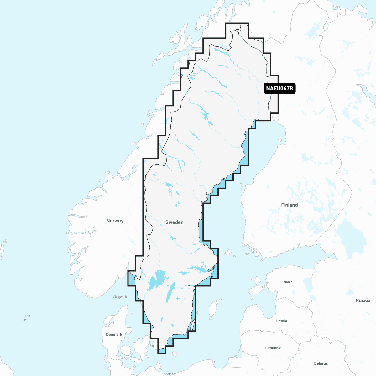 Navionics+ Regular Sweden, Lakes & Rivers