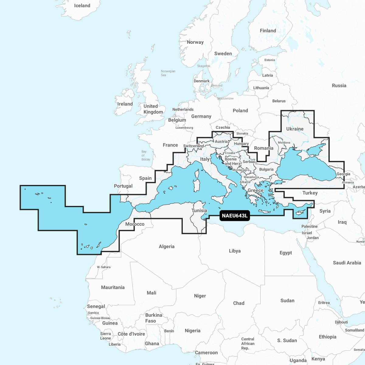 Navionics+ Large Mediterranean & Black Sea