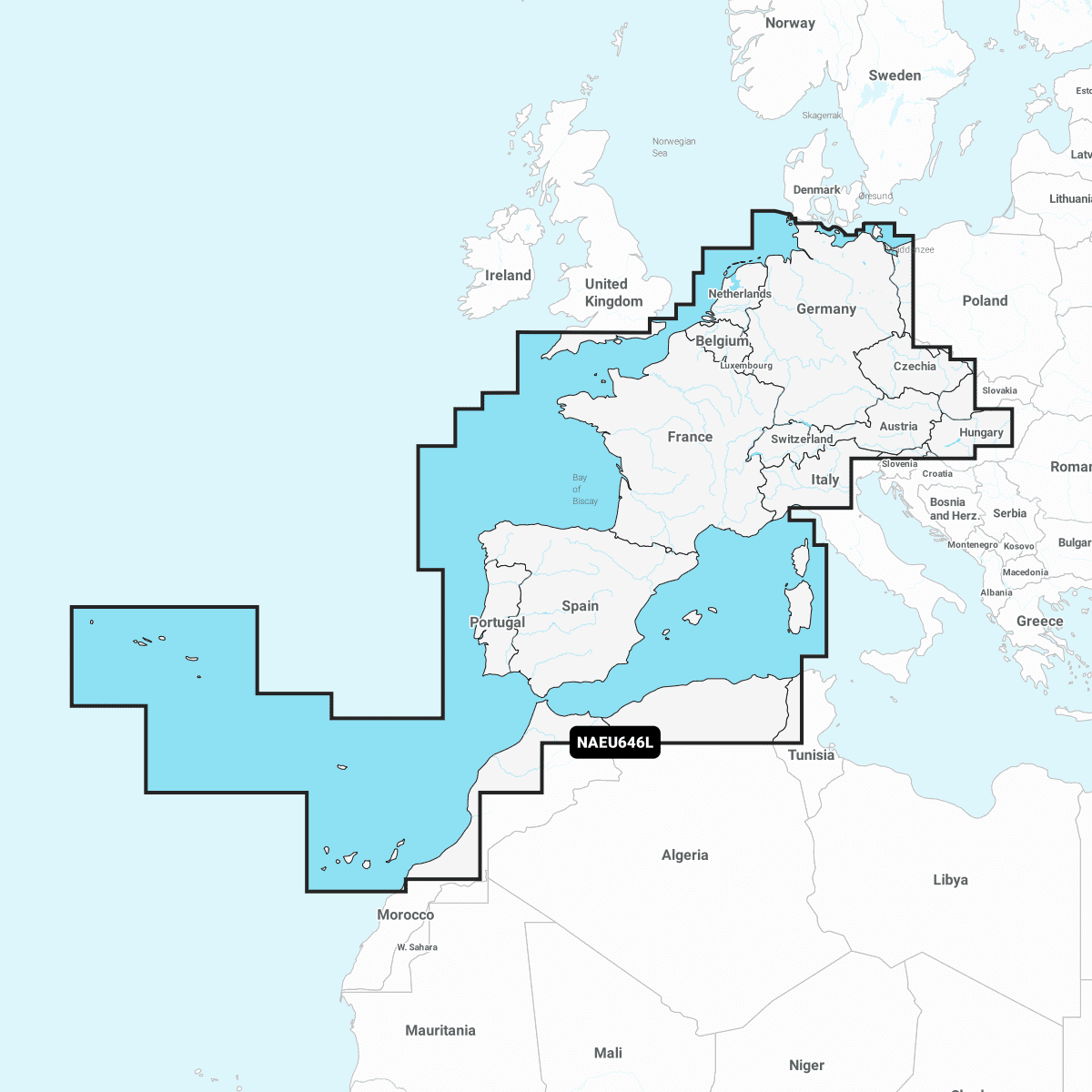 Navionics+ Large Europe, Central & West
