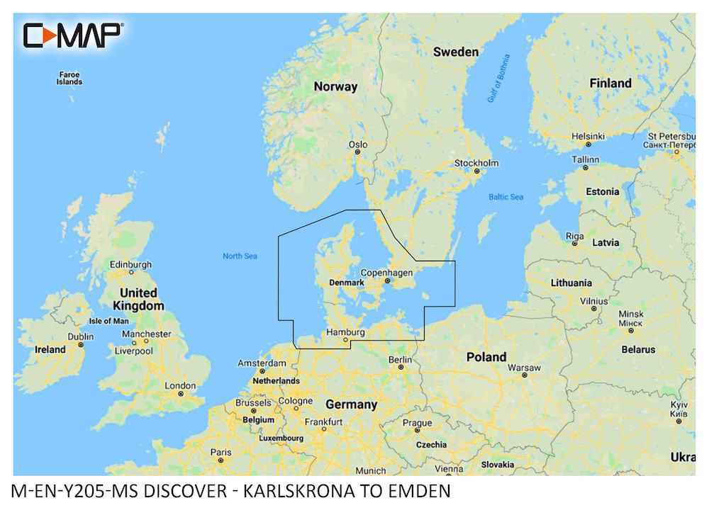 C-MAP Discover Södra Sverige ink Danmark
