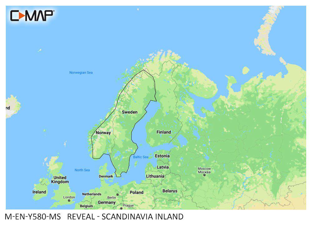 C-MAP REVEAL-SCANDINAVIA INLAND