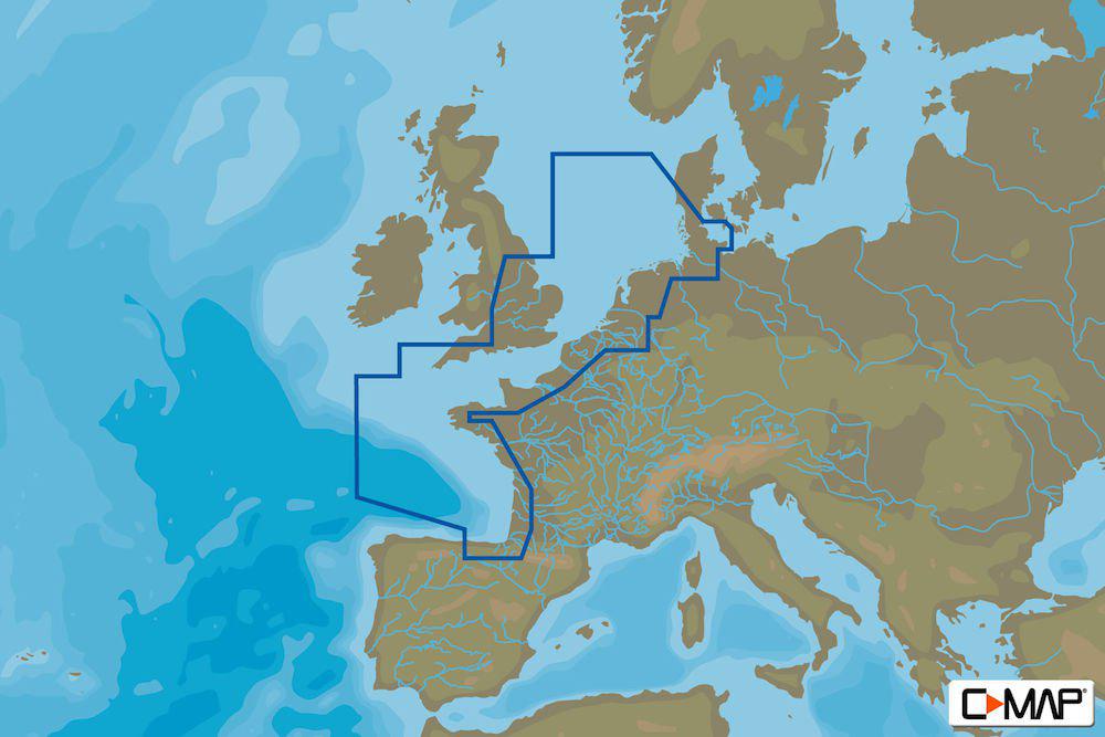 C-MAP 4D - Nordvästra Europas kuster
