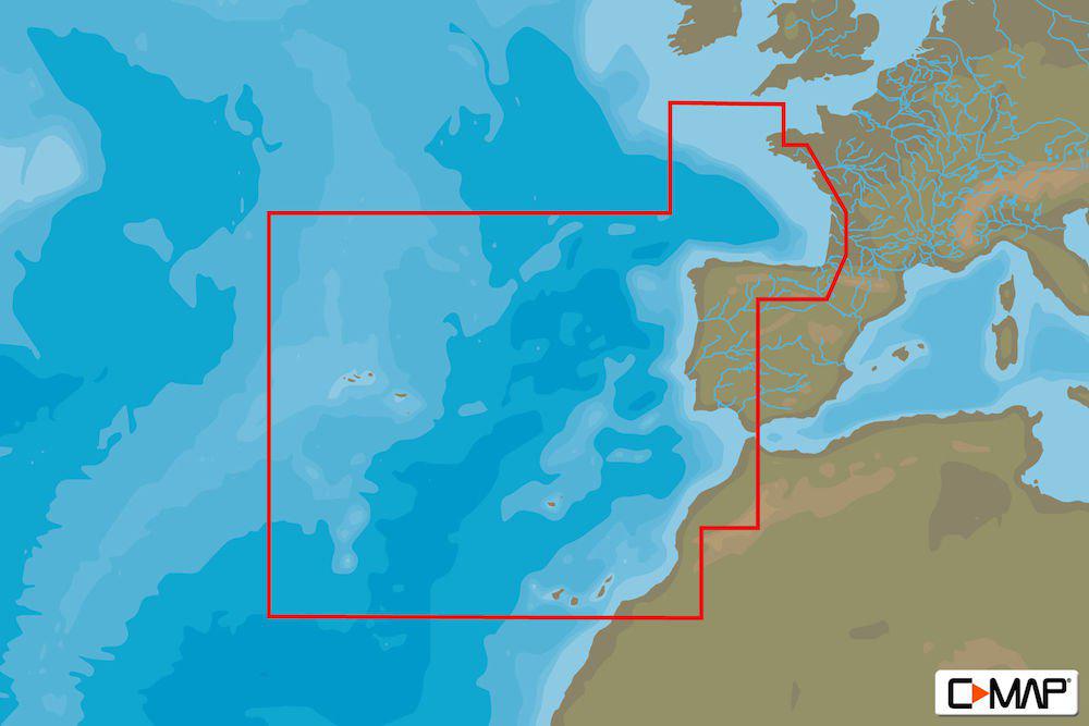 C-MAP 4D - Västra Europas kuster