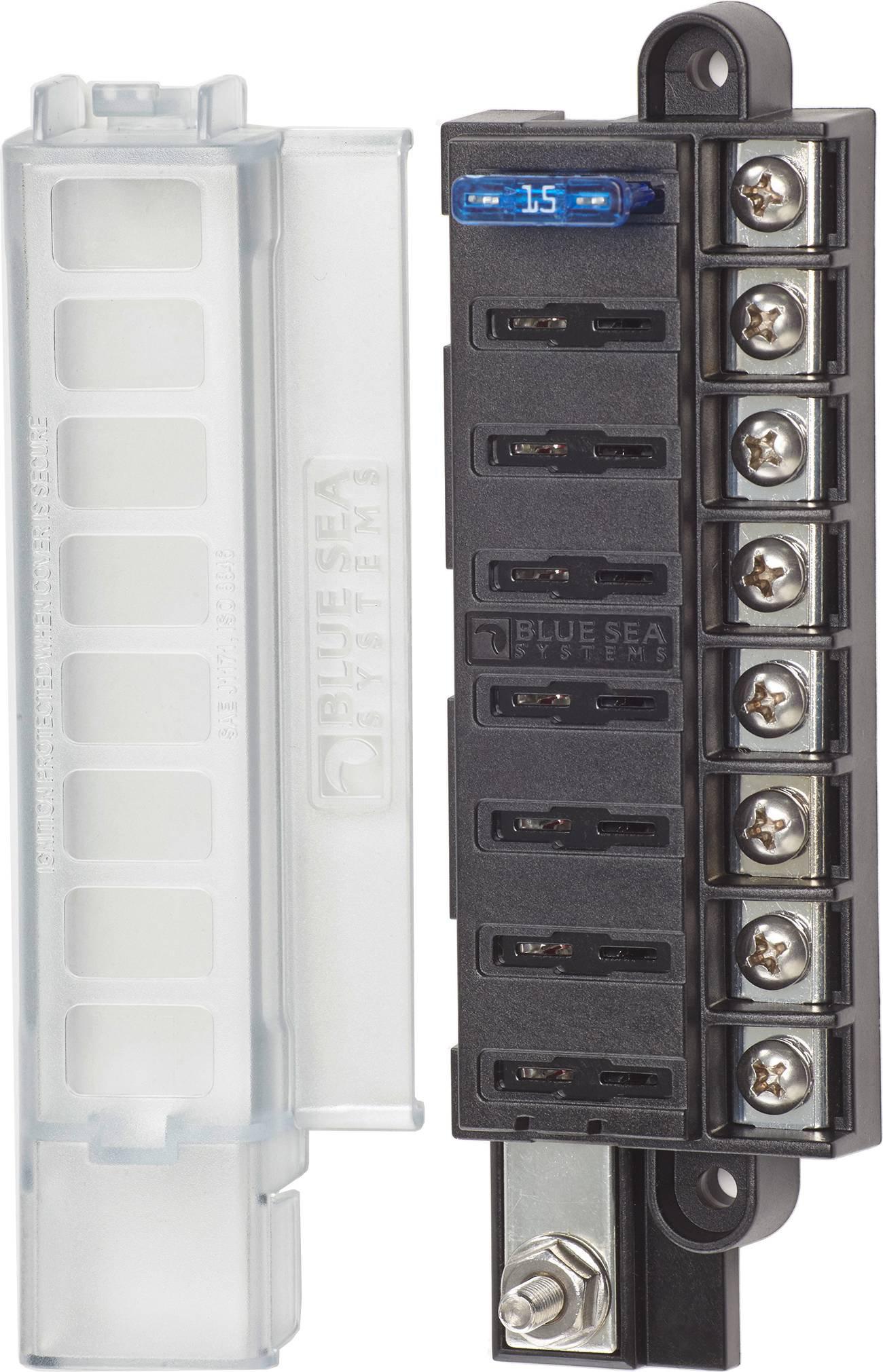 ST Blade Fuse Block - 8 Independent Circuits with Cover