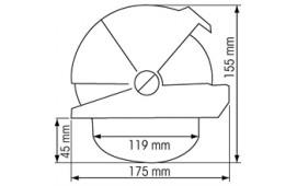 Kompass Plastimo Offshore 135 svart svart platt ros