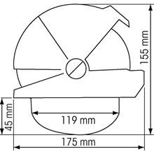 Kompass Plastimo Offshore 135 vit svart konisk ros