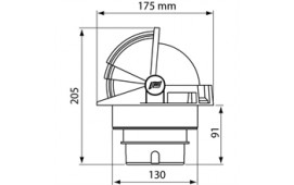 Kompass Plastimo Olympic 135 vit svart platt ros