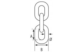 Kätting Långlänkad 13mm DIN5685/C 50m