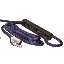 Förtöjningslina 24-flätad med gummifjäder Navy 14mm 5m