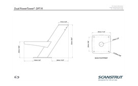 Scanstrut Dual Power Tower bas för radom DPT-R