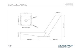 Scanstrut Dual Power Tower bas för öppen radar DPT-OA