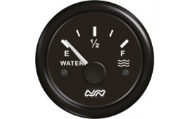 Tankmätare Vatten 12/24V svart 0-190 Ohm