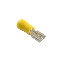 Flatstifthylsa 6,3mm gul 50 pack