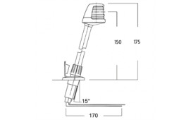 Lanterna, Aqua 20 kombi 190mm vit OEM