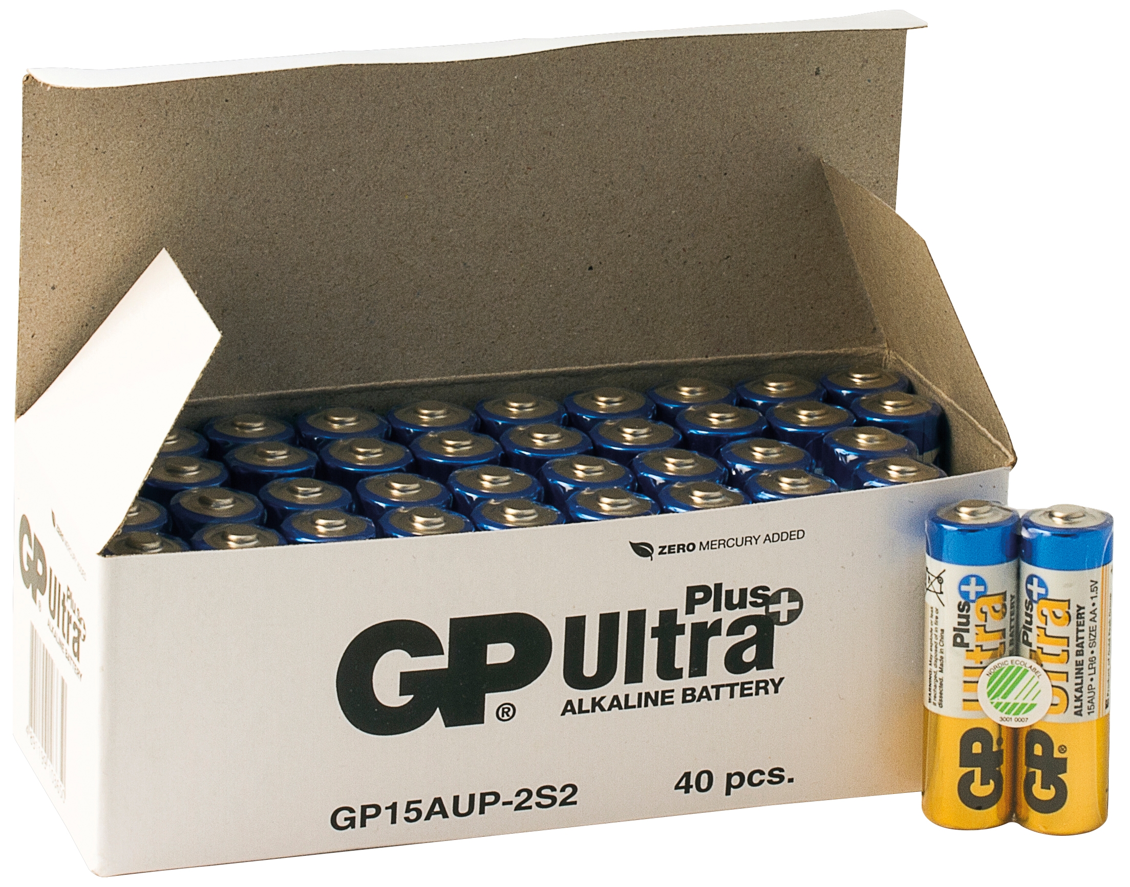 BATTERI GP AA/40-PACK BULK