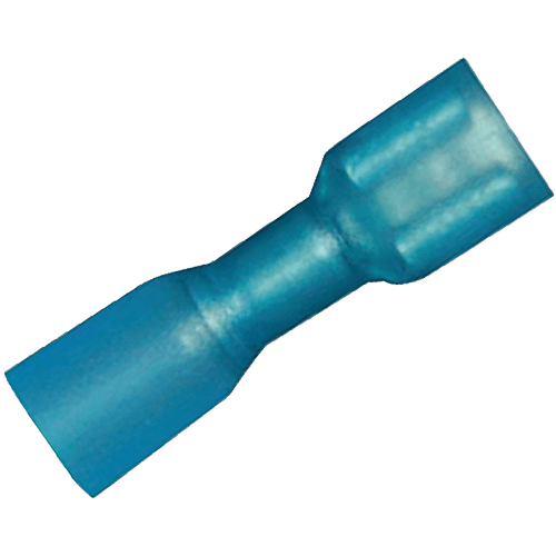 Flatstifthona isolerad (Presshylsa med krympslang) Gul 10st