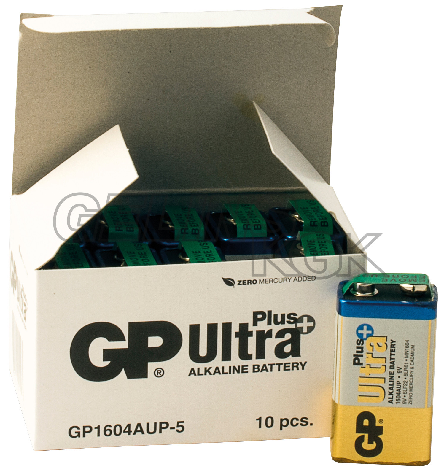 BATTERI GP 9V/10-PACK BULK